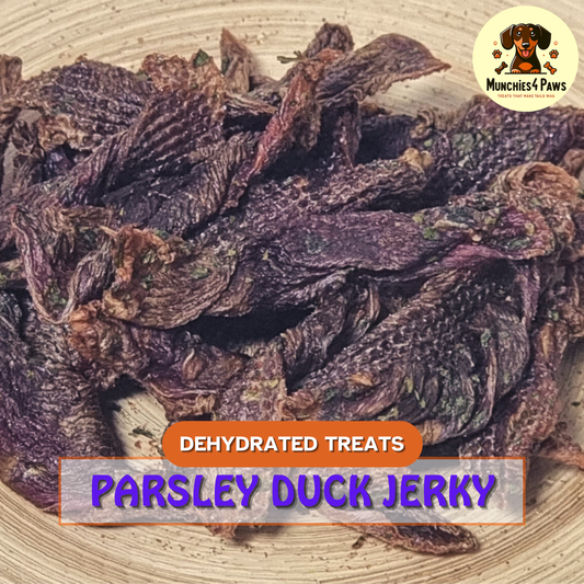 Dehydrated Parsley Duck Jerky