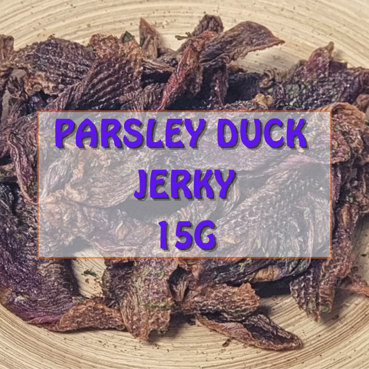 Dehydrated Parsley Duck Jerky